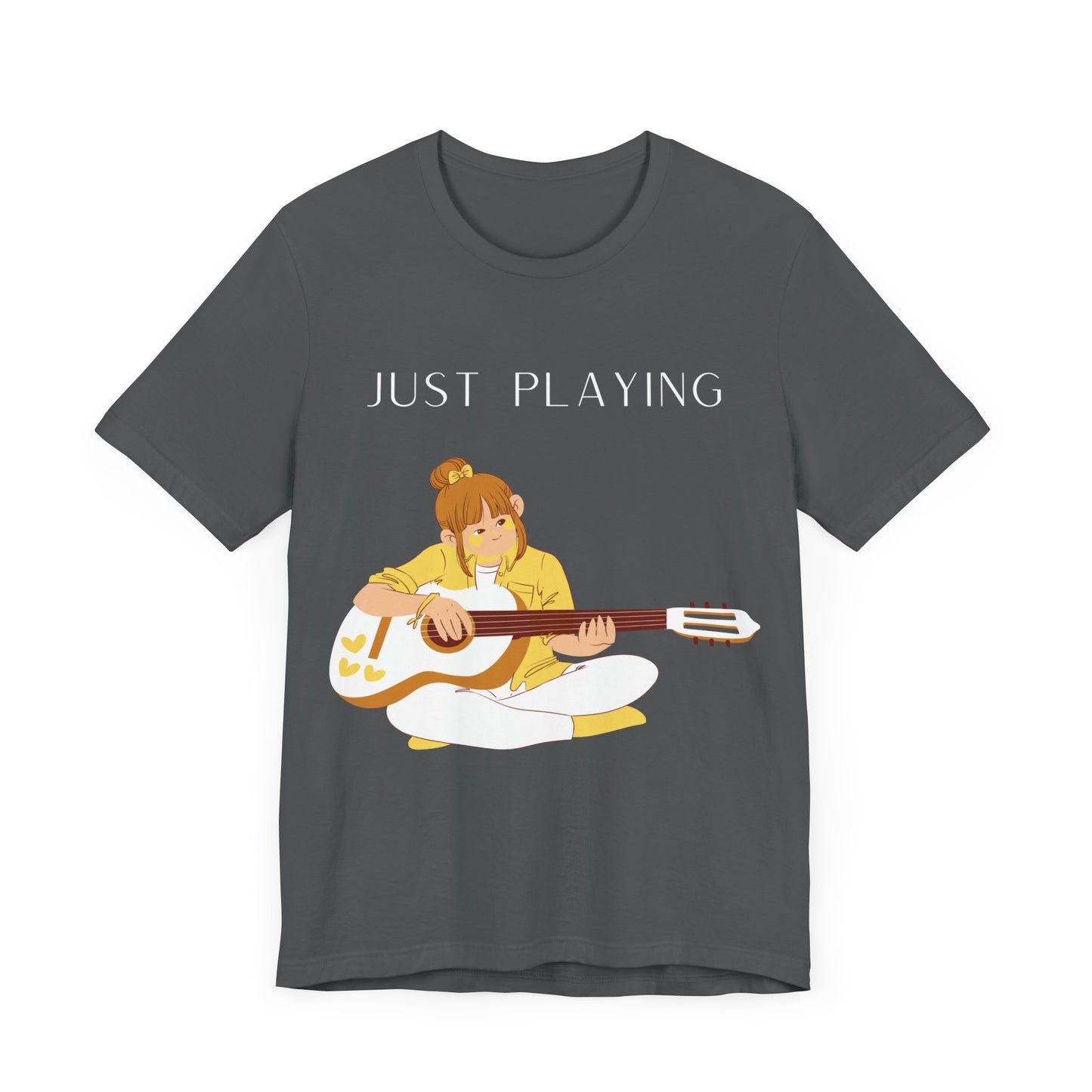 Just Playing | Creative Guitar T-Shirt | Great for Music Lovers