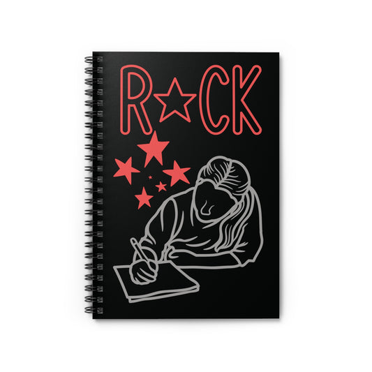 Rock Star Spiral Notebook - Ruled Line 6"x8"