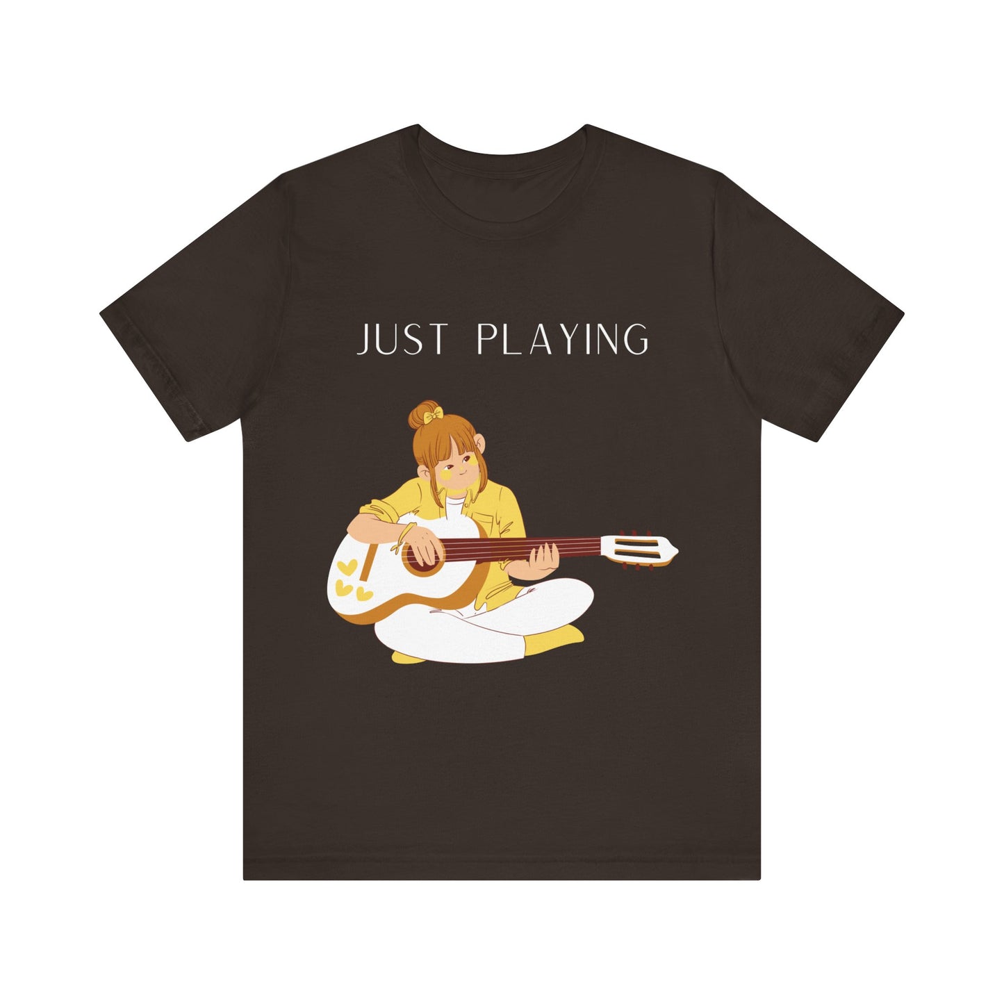 Just Playing | Creative Guitar T-Shirt | Great for Music Lovers