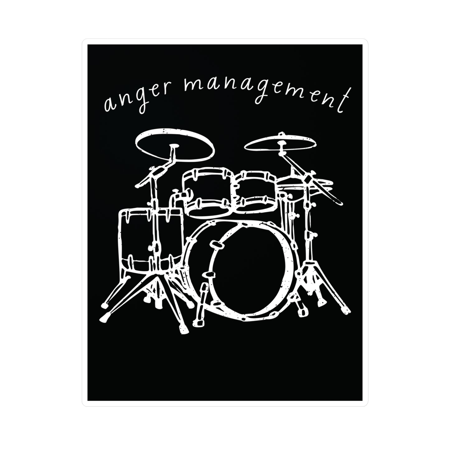 Music Themed Vinyl Decals | Drummer Sticker for Musicians or Music Lovers