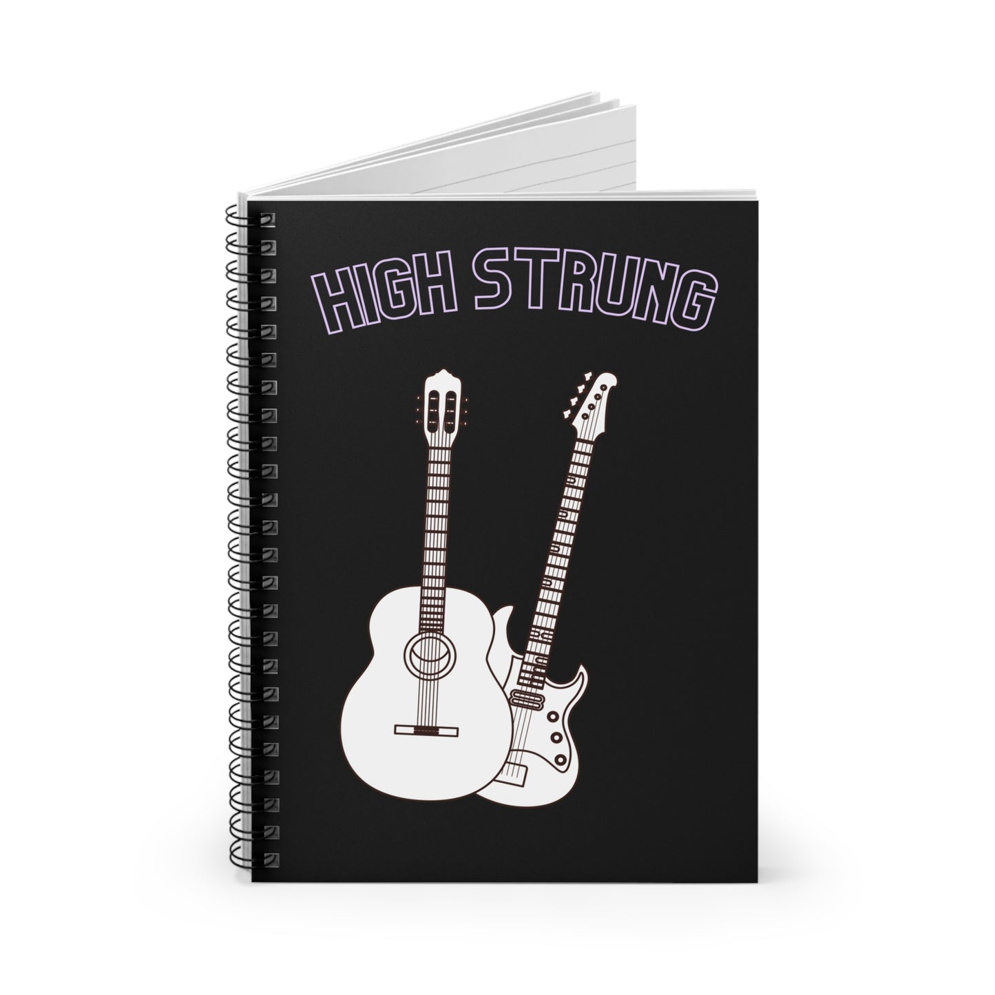 High Strung | Guitar Spiral Notebook | Ruled Musician's Journal 6"x8"