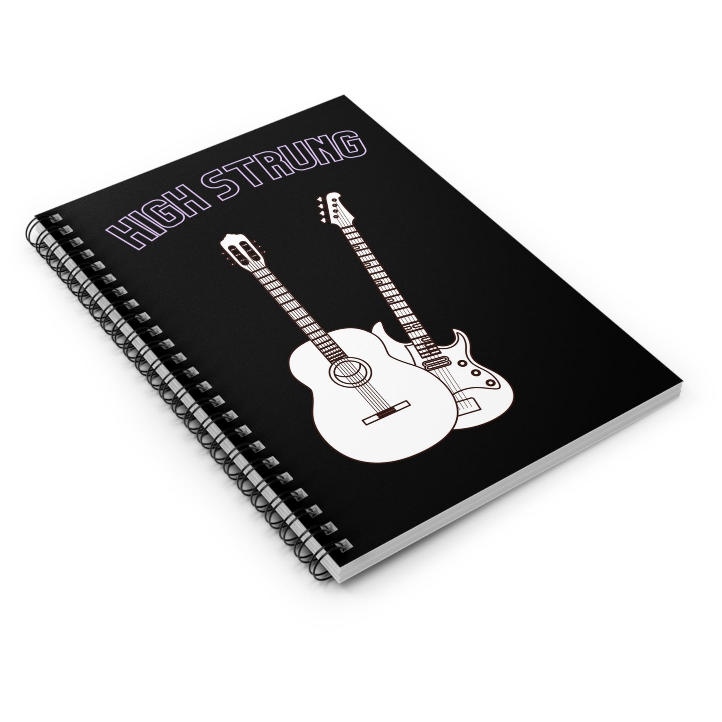 High Strung | Guitar Spiral Notebook | Ruled Musician's Journal 6"x8"