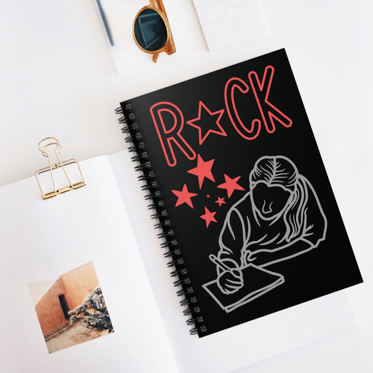 Rock Star Spiral Notebook - Ruled Line 6"x8"