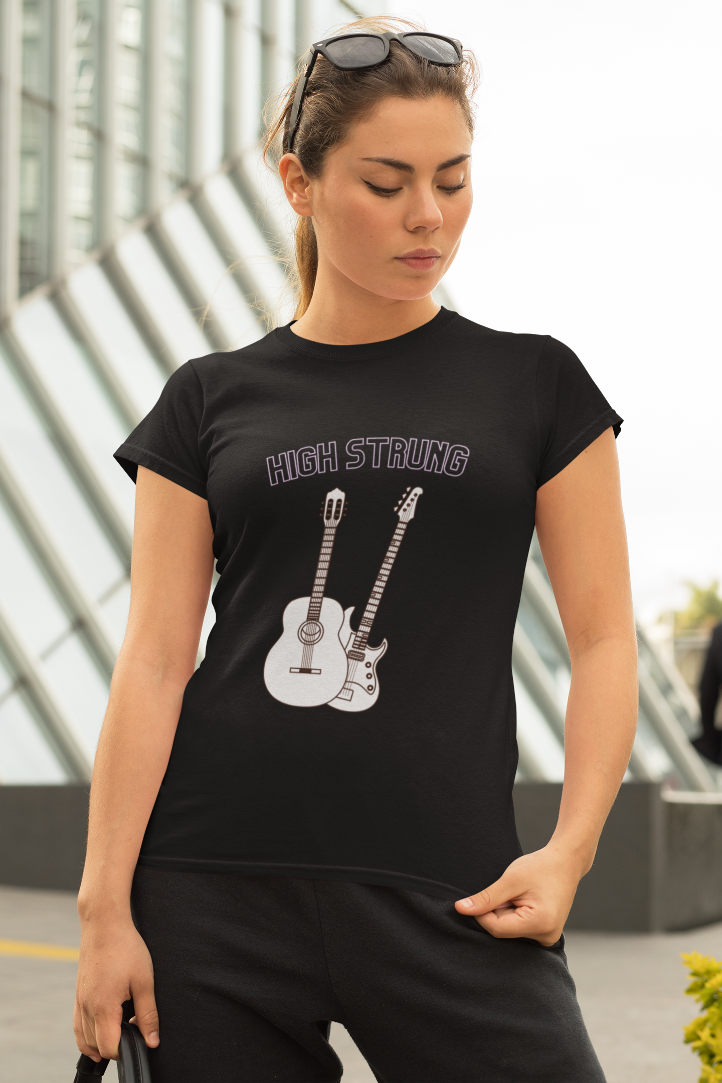 High Strung | Cool Guitar T-Shirt | Music Lover T-Shirt